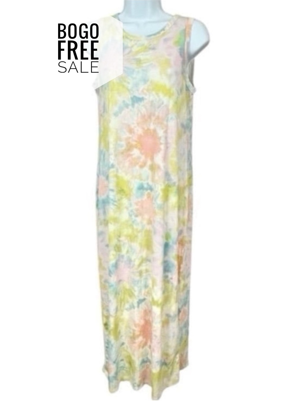 Art Class Tie-Dye Sleeveless Maxi Dress